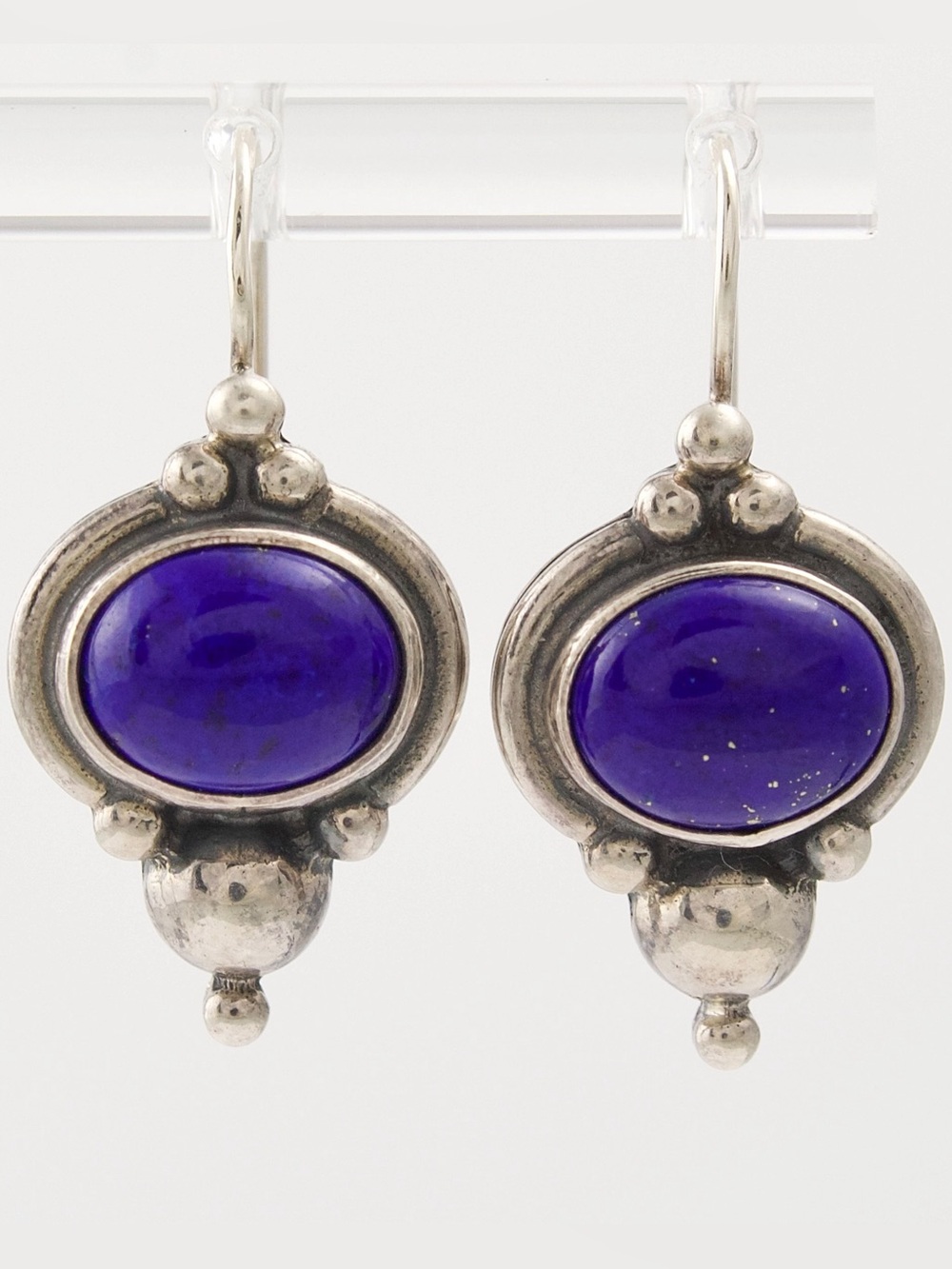 Vintage Lapis Lazuli Sterling Silver Earrings by Tom and Jenny Schlecht
